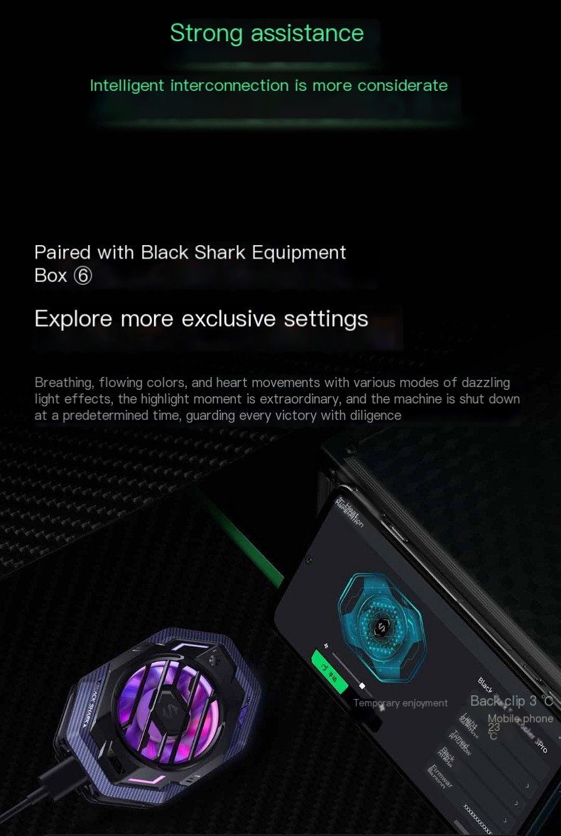 Black Shark 3PRO Back Clip features