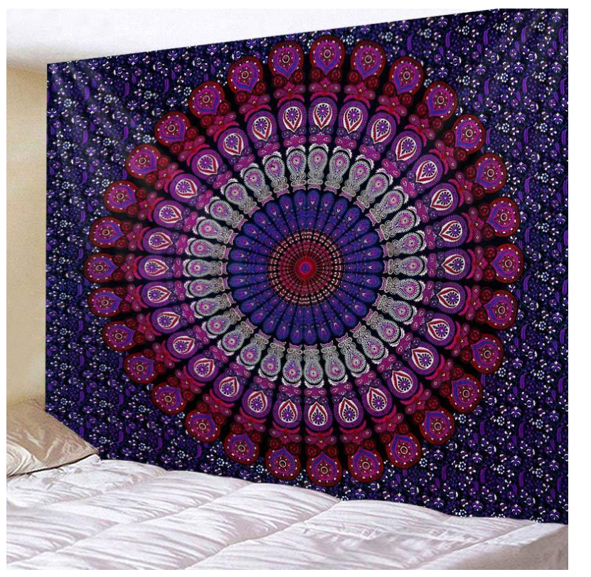 Blue Mandala Tapestry 2