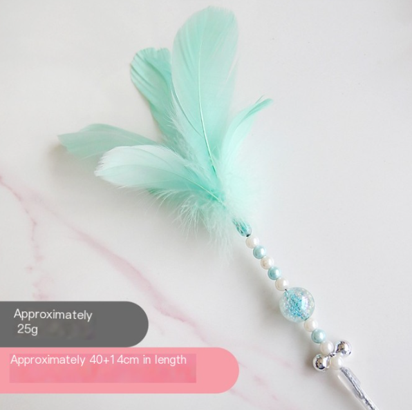 Colorful Feather Cat Teaser Wand