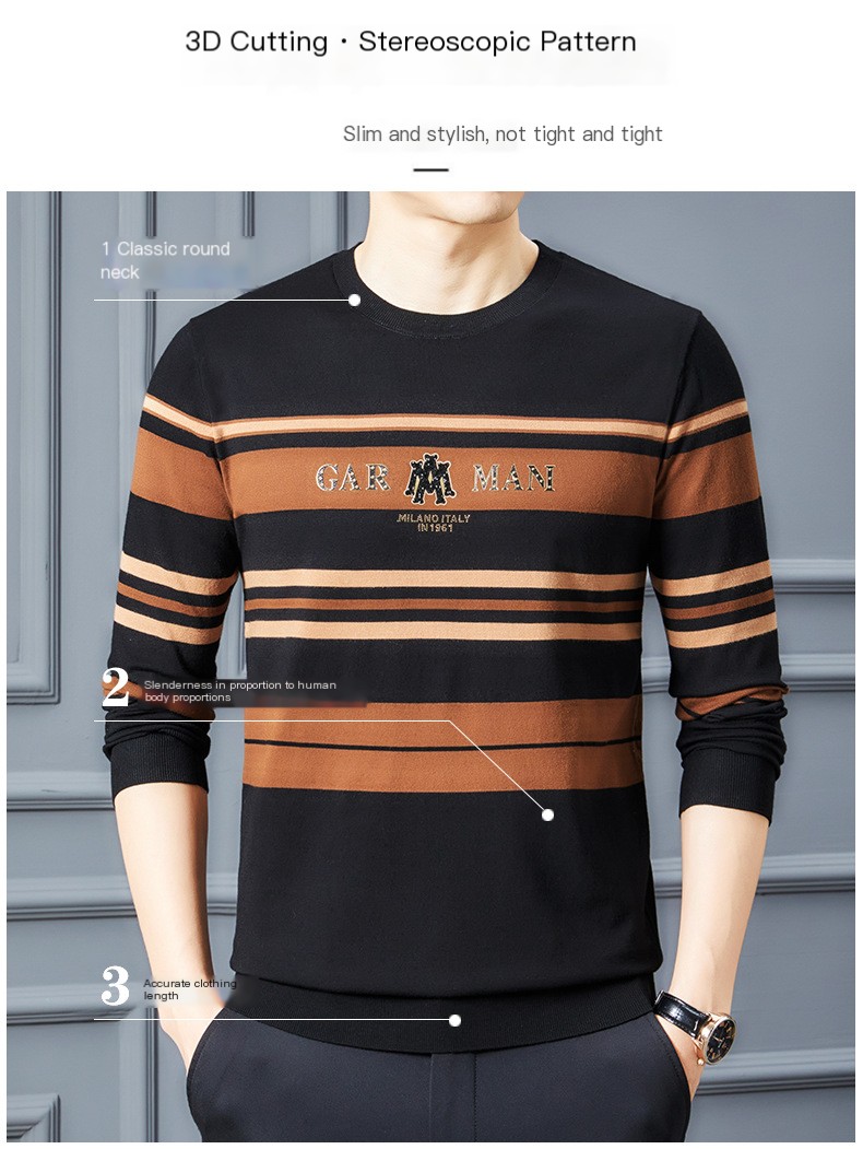 Middle-aged Round Neck Sweater 4