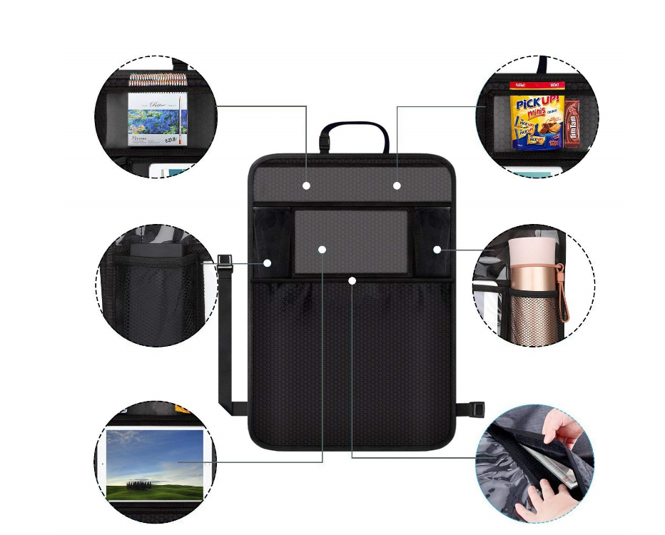 Automobile Backseat Storage Bag in Use