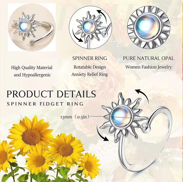 Adjustable Anti-Stress Women's Ring Image 2