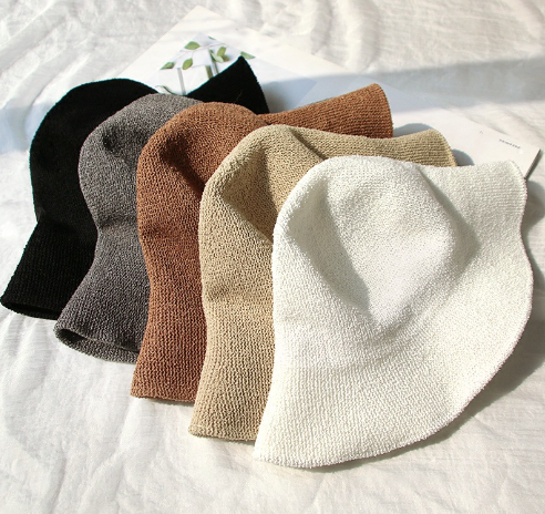 Knitted Soft Top Breathable Summer Fisherman Hat 1