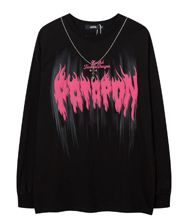 Cartoon Gothic Thorns Fleece Hoodie