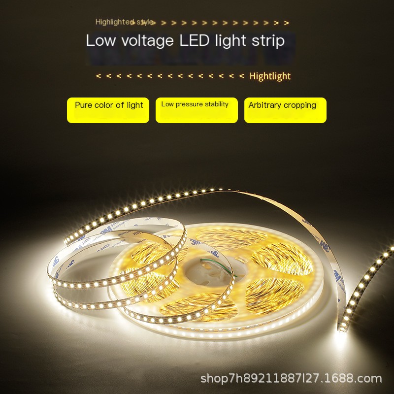 2835 light strip narrow plate linear light source display cabinet 12V split one male cut 24v5mmcob light bar two-color image