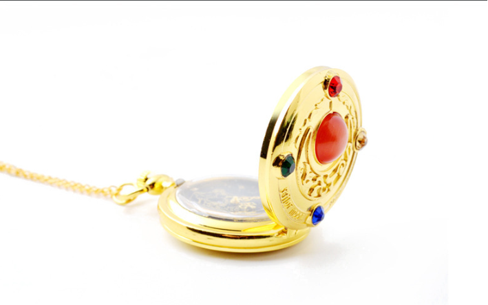 Cartoon Female Quartz Necklace Pocket Watch