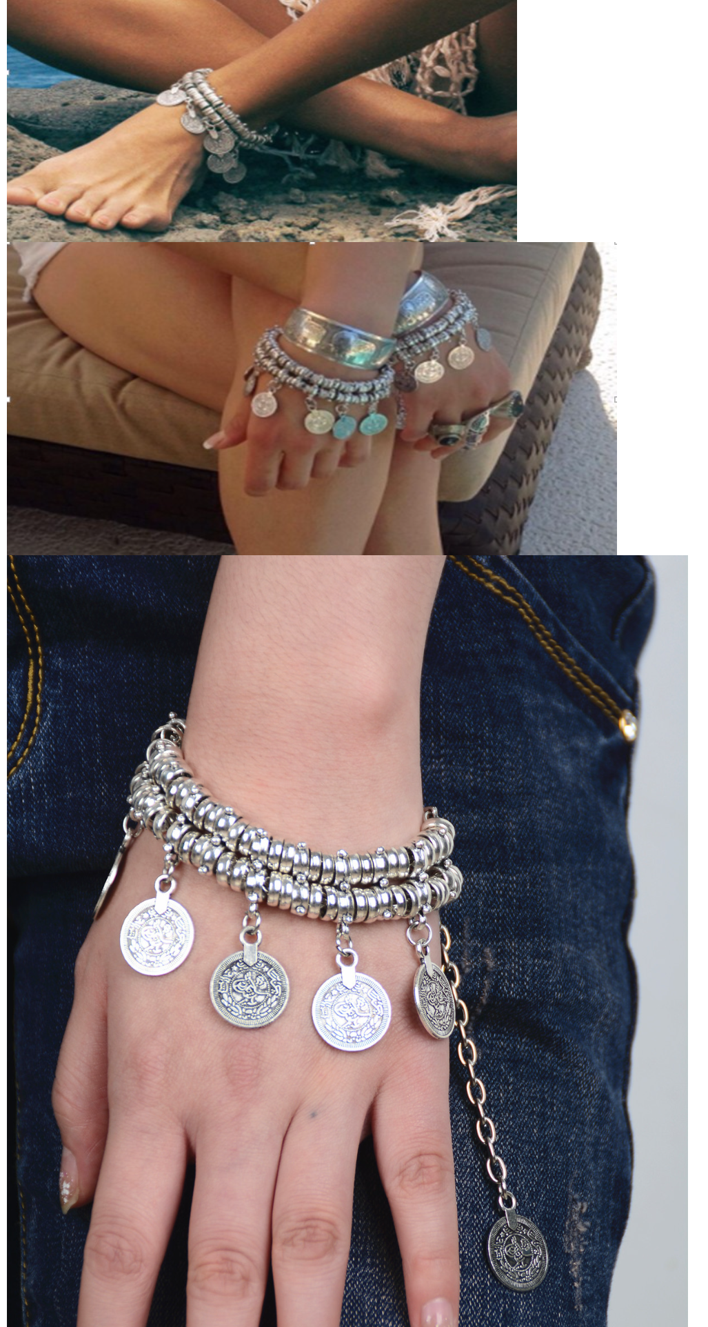 Vintage Coin Engraved Bracelet