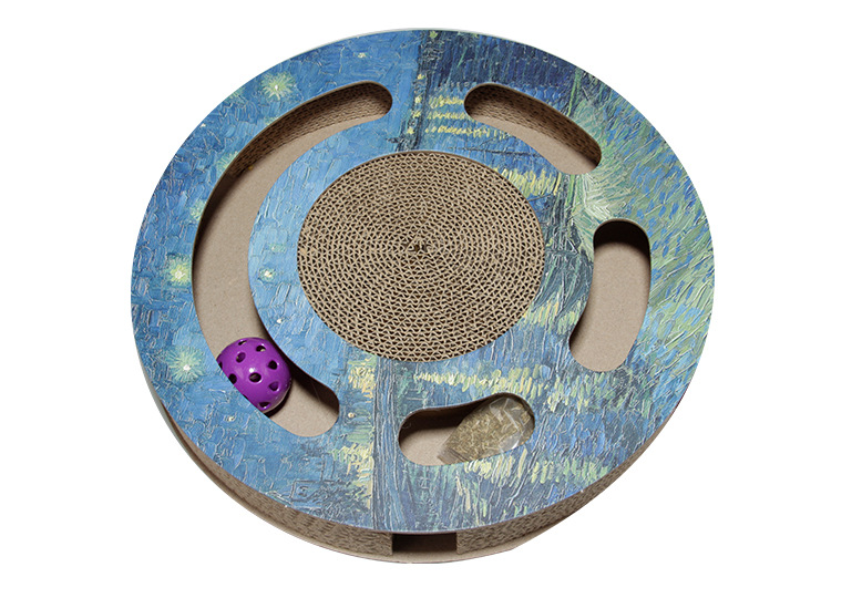 Multiple designs of cat scratch board