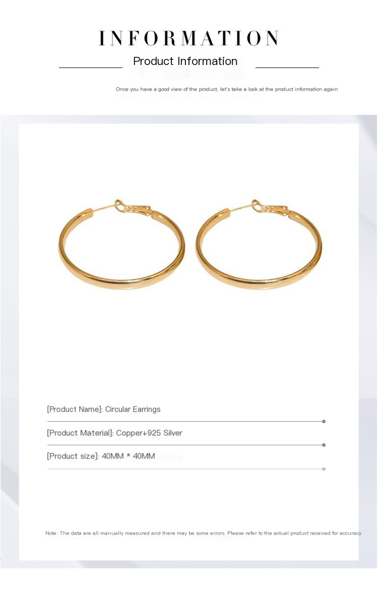 Gold Round Earrings