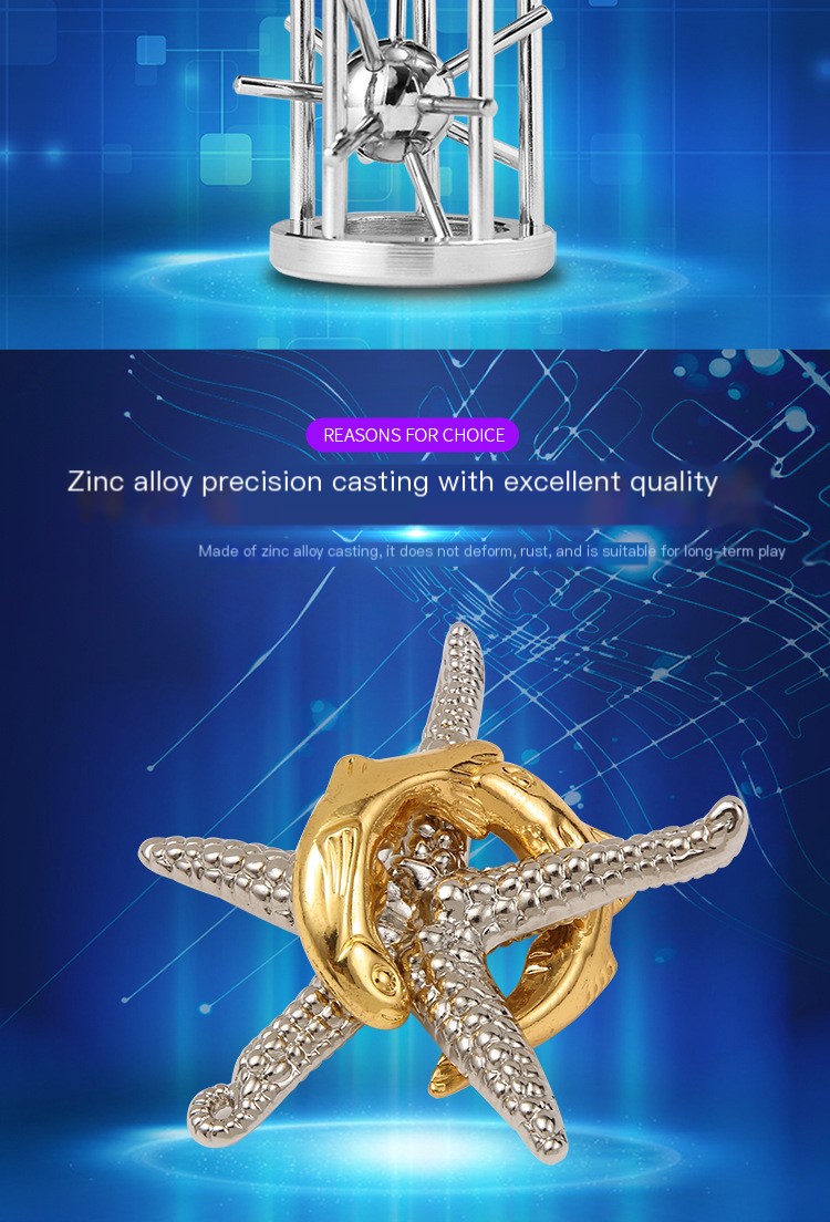 Magic Puzzle Zinc Alloy Lock 4