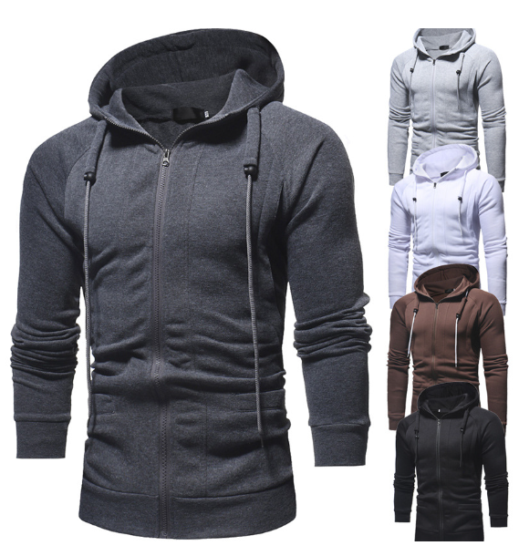 Hooded Cardigan Sweatshirt in Action
