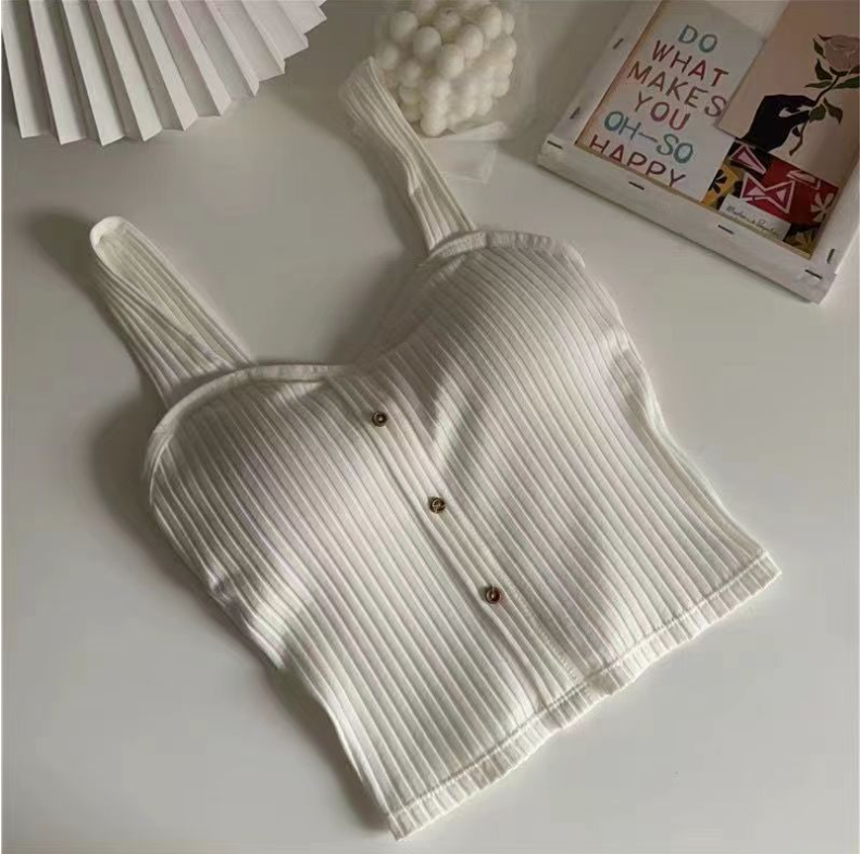 Cute Sleeveless Cropped Tank Top 2