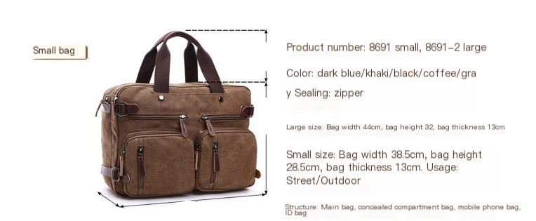 Mallette Portable Multifonction pour Hommes en Couleur Café