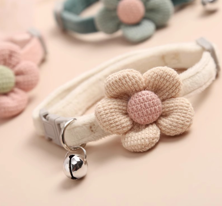 Pet Collar Bell - Cream
