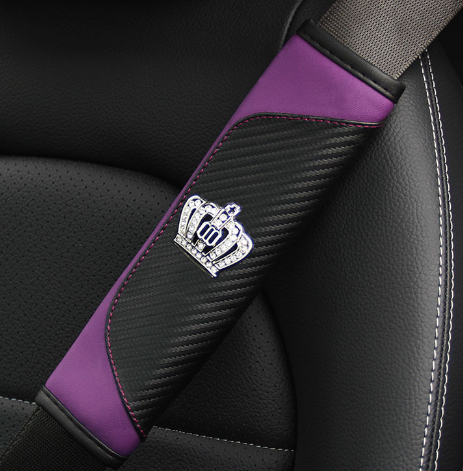 High Quality Diamond Crown Car Seat Belt Cover Shoulder Pad Handbrake Gear Lever Interior Accessories