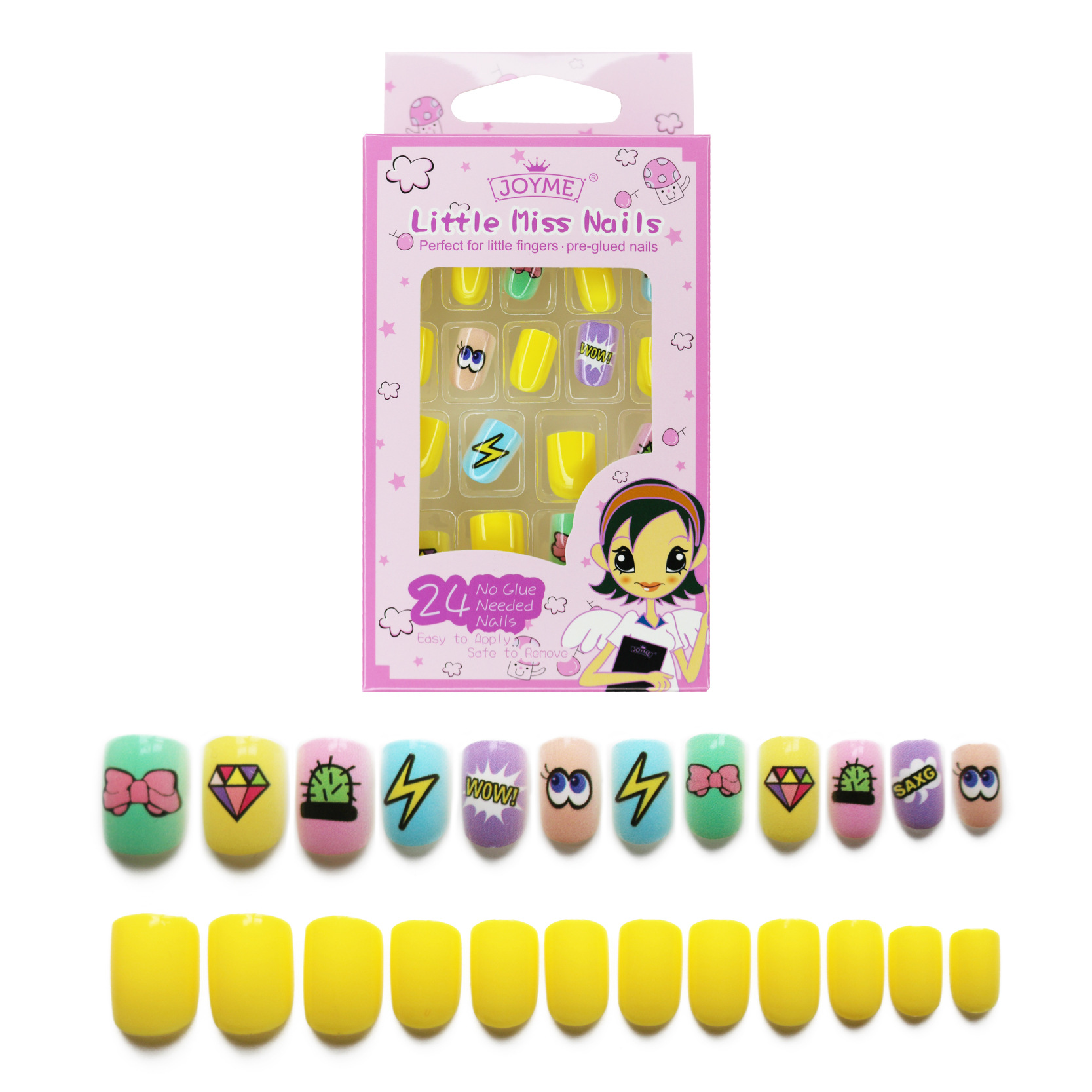 Children's Fake Nails Close-up