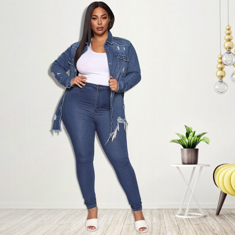 Women's Denim Trench Coat 4