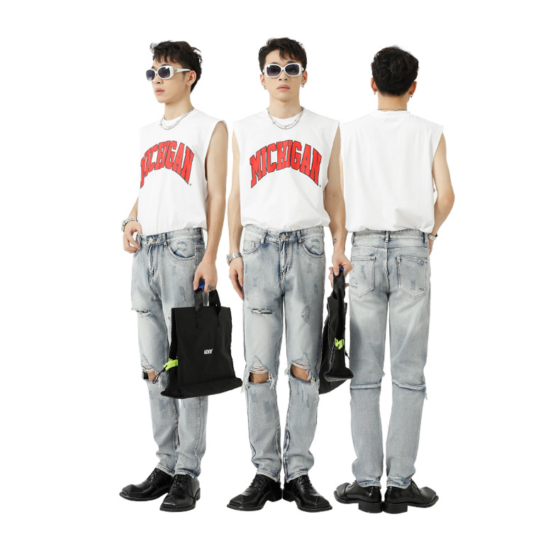 Shredded Denim Pants 2