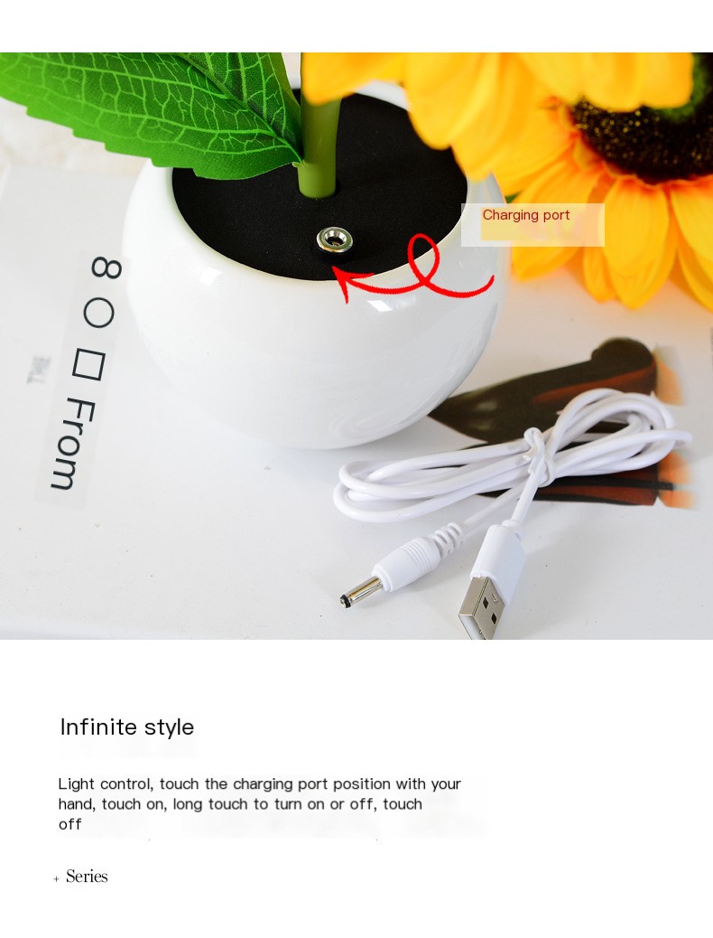 LED Sunflower Night Light