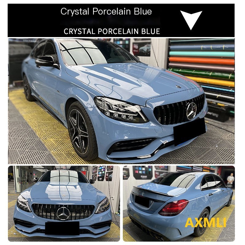 PVC水晶瓷蓝色车身
