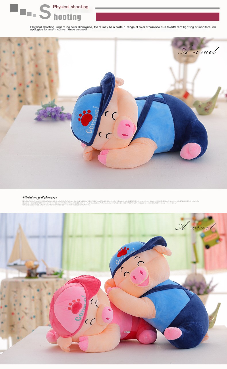 Mcdull Pig Doll Blue 50cm
