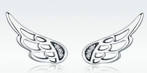 Elven Wings Stud Earrings - Detail 1