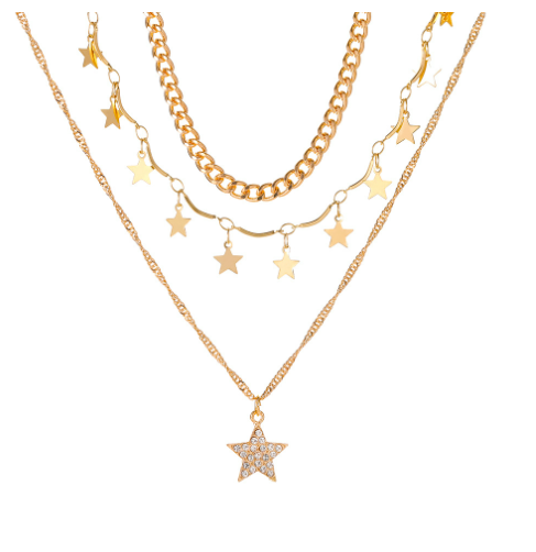 Triple 18K Gold Necklace 6