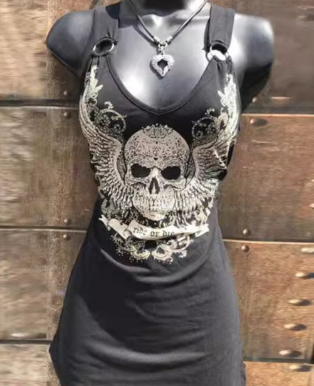 Skull Tank Top Back View