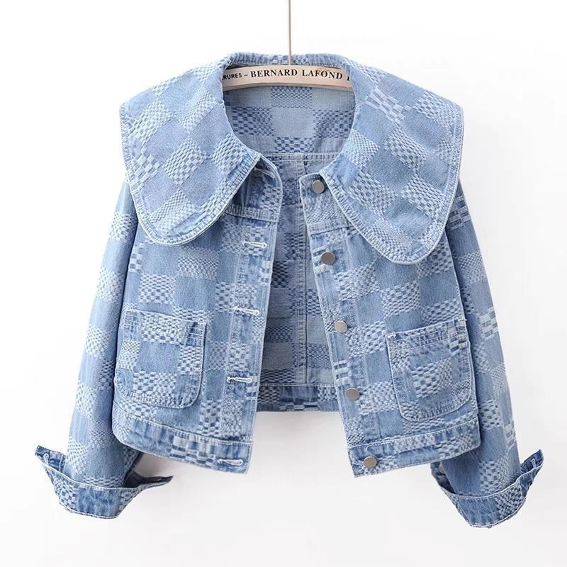 L'Ateribélle Jeansjacke mit großem Kragen