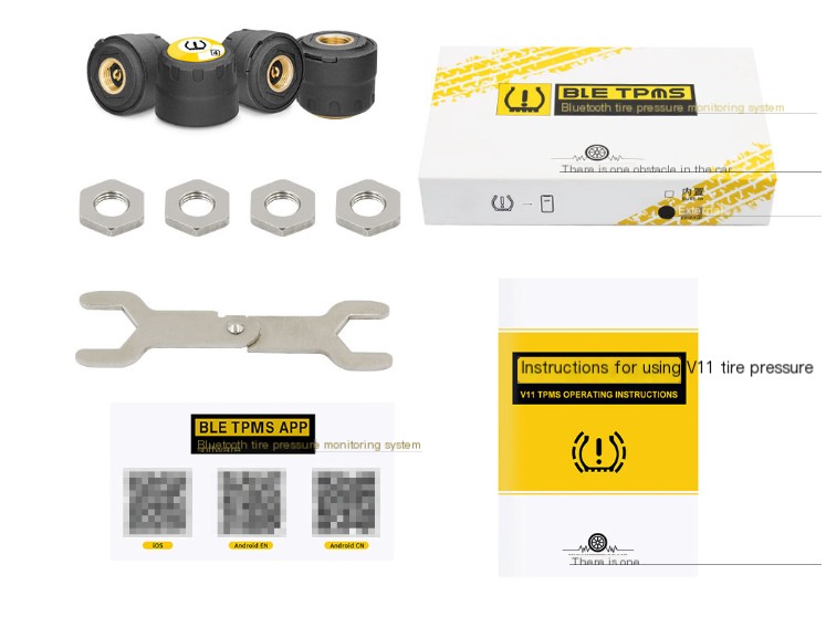 Wireless Built-in External Car Tire Sensor Detector