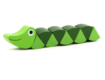 Wooden Toy Colorful Caterpillar Image 4