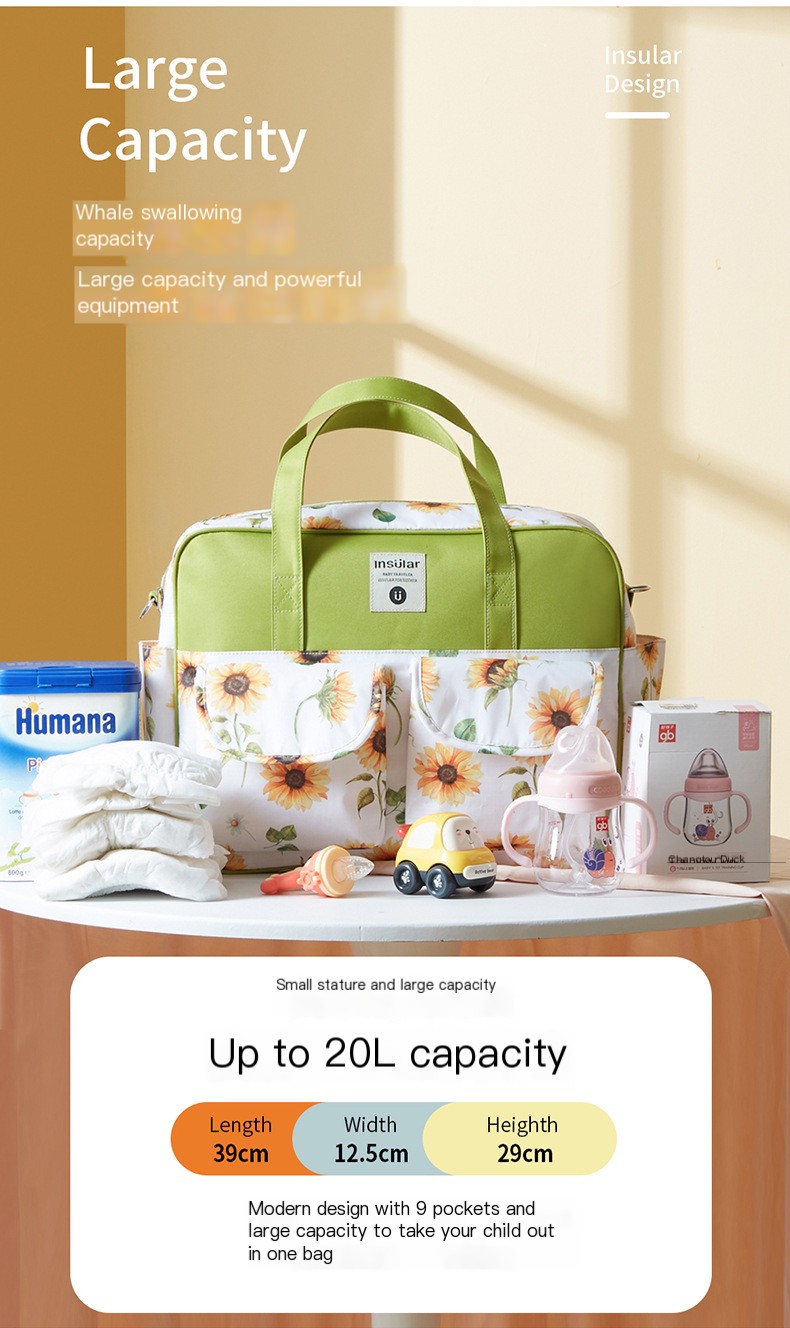 Yinxiuli Pregnant Women's Multifunctional Crossbody Mummy Bag Fashionable Waterproof Mother and Baby Bag Portable Bag for Production Mother Bag Cross Border