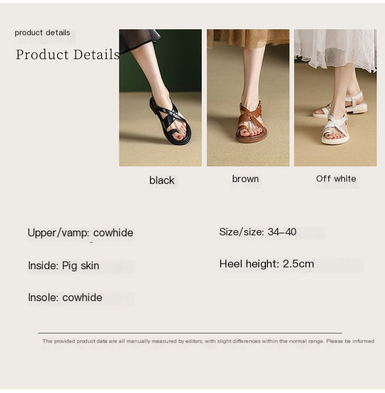 Roman Sandals in Black