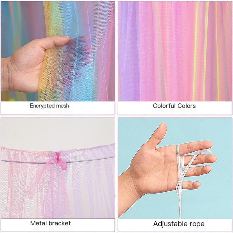 Dream Colorful Rainbow Dome Mosquito Net