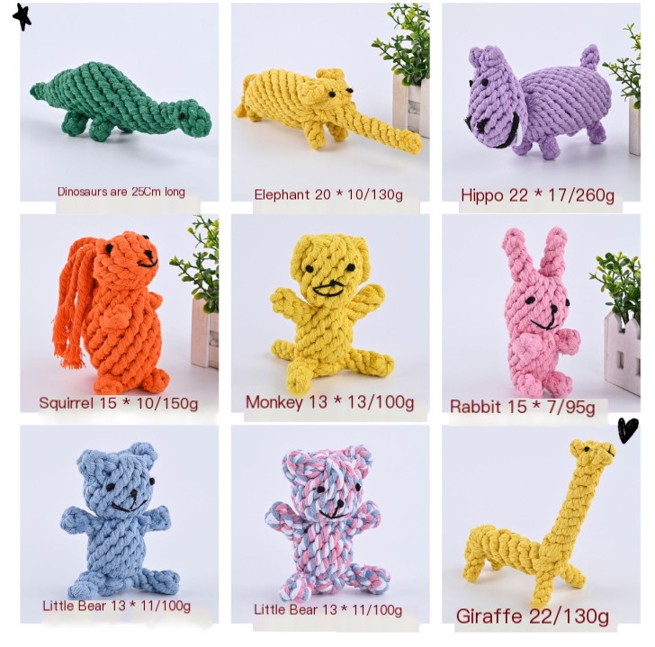 Cartoon Animal Dog Chew Toys