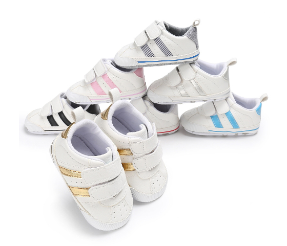 Baby Velcro White Sports Shoes
