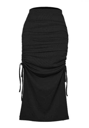 Falda Midi Plisada con Abertura Lateral para Mujer 3