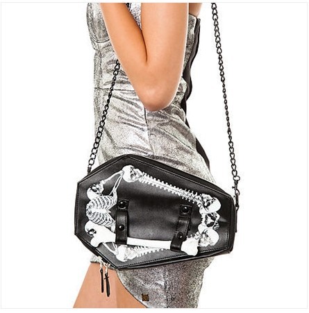 Skull and Bat Shoulder Bag measurements and detail photo 4