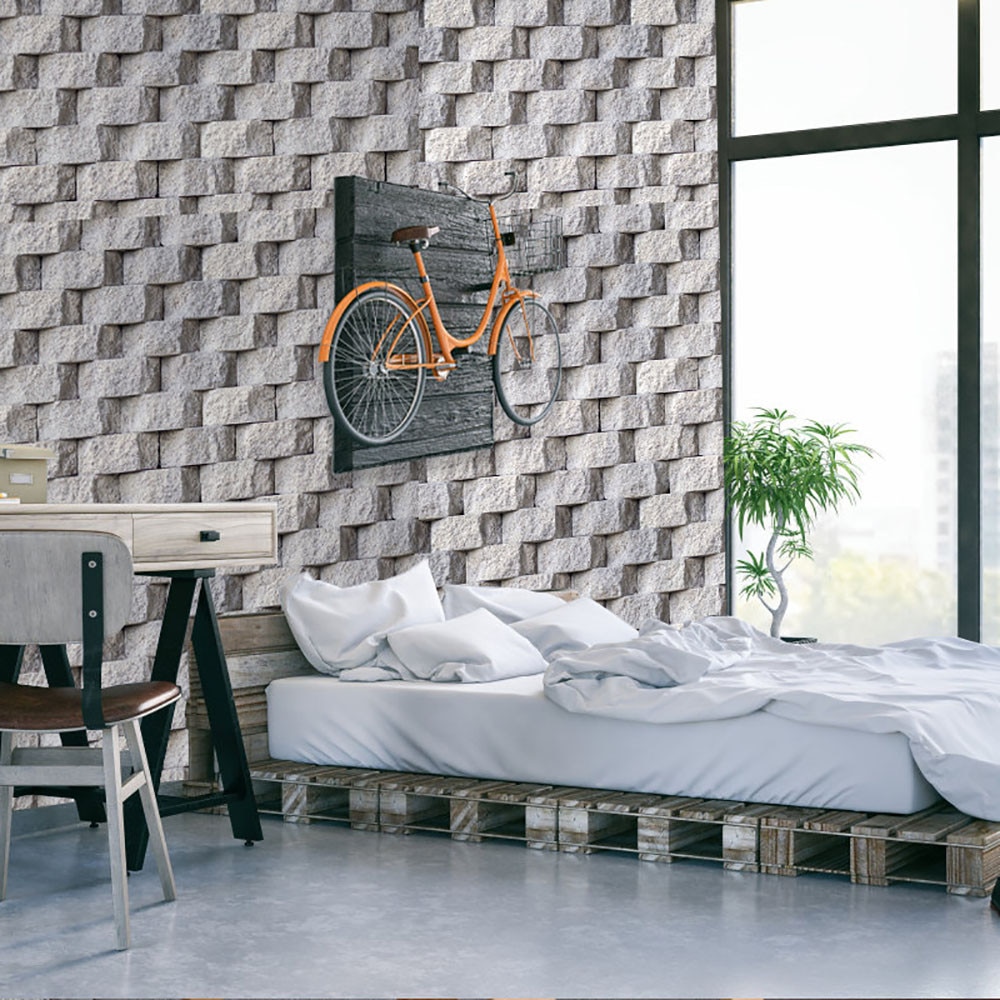 3D Simulated Stone Wall Sticker 2