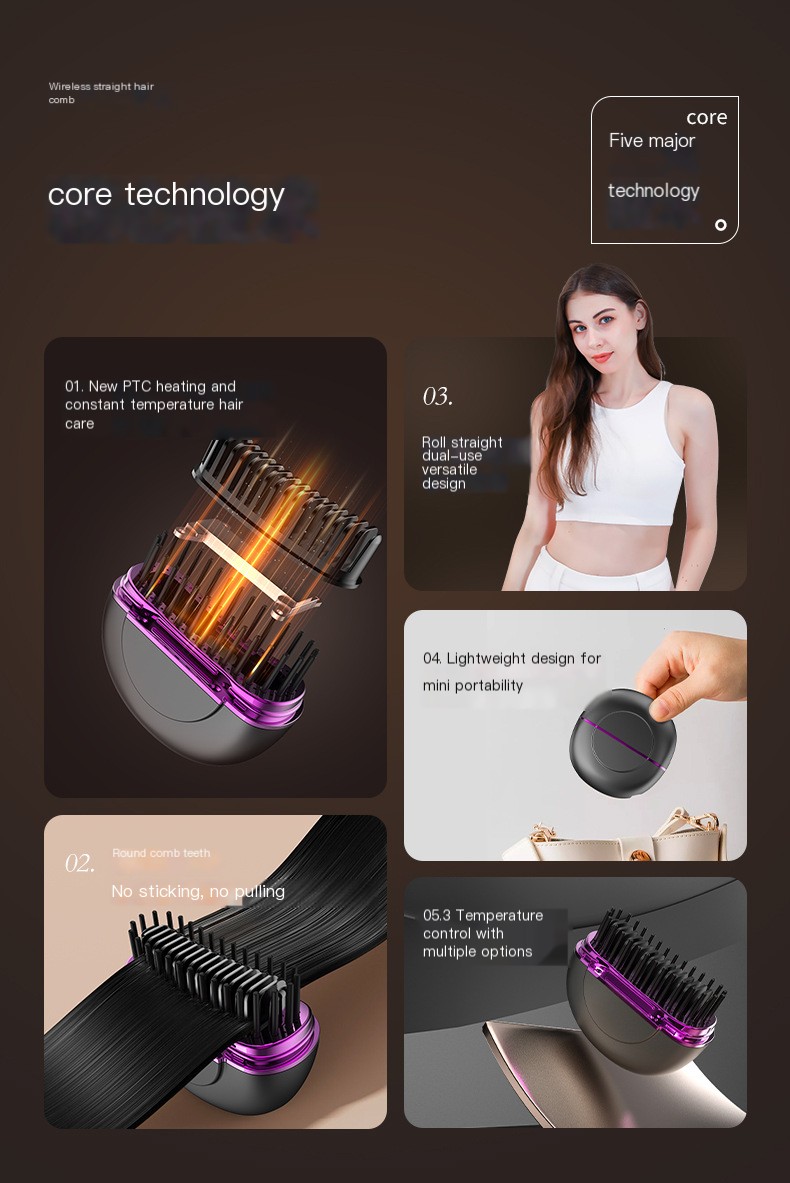 FlexStyle USB Ceramic Hair Straightener & Curler