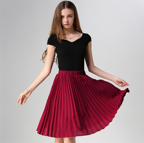 Pleated Skirt Black