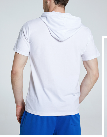 Men's Sweatshirt Hooded Short Sleeve 2