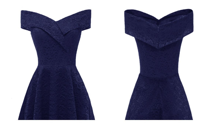 Lace Dress in Dark Blue