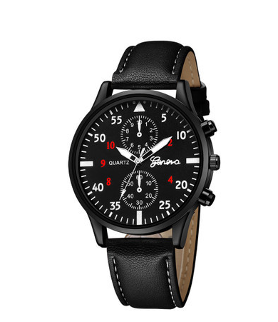 Retro Design Leather Band Watch Display
