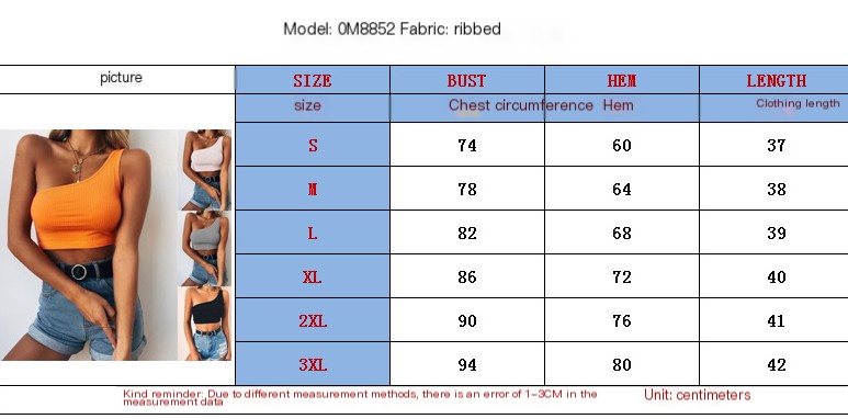 Stitched Solid Color One-Shoulder Tank Top