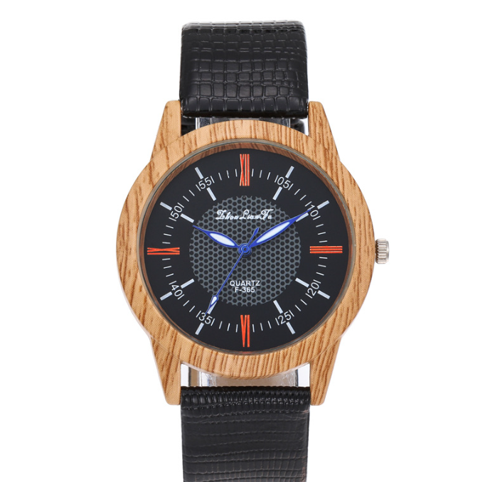 Leather and Wood Watch 3