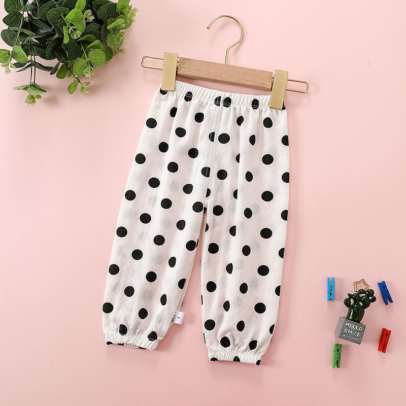 Girls Cotton Flower Cute Printed Trousers 5