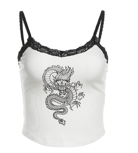 Embroidered Dragon Strap Vest - Image 1