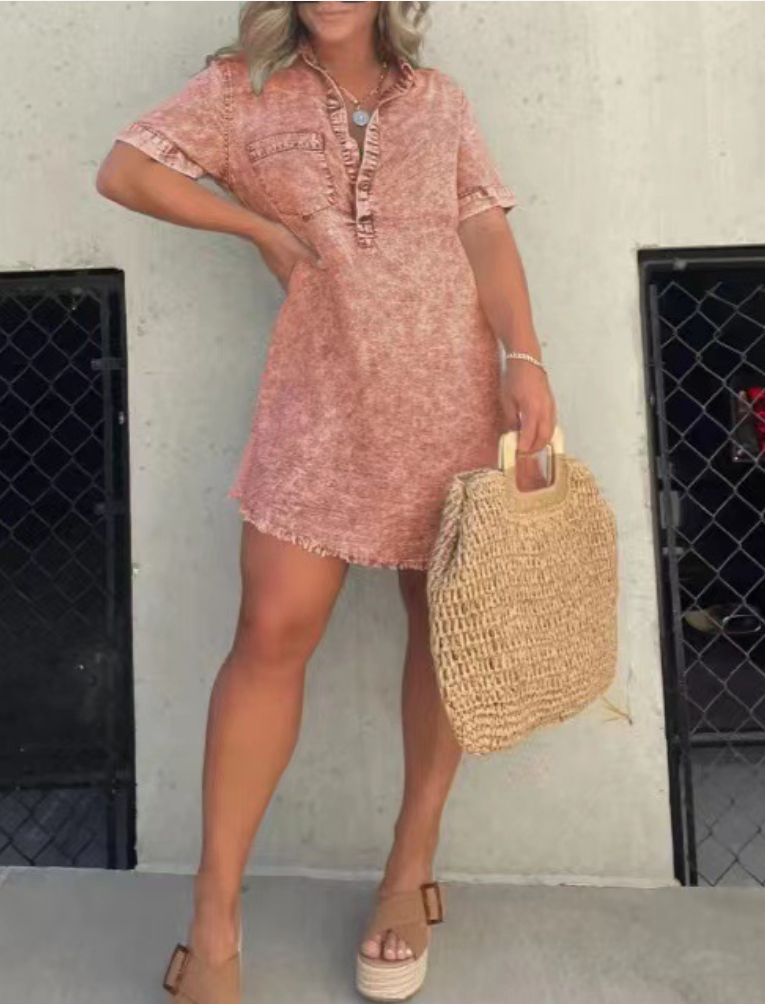 Lady® Long Shirt Dress with Pocket Image 6