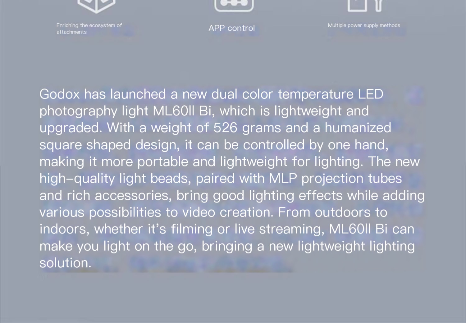 Godox ML60II Setup